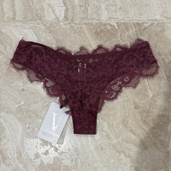 NWT Valery Macarons Lace Brazilian Brief Purple / Eggplant (Size XS) - Picture 5 of 6